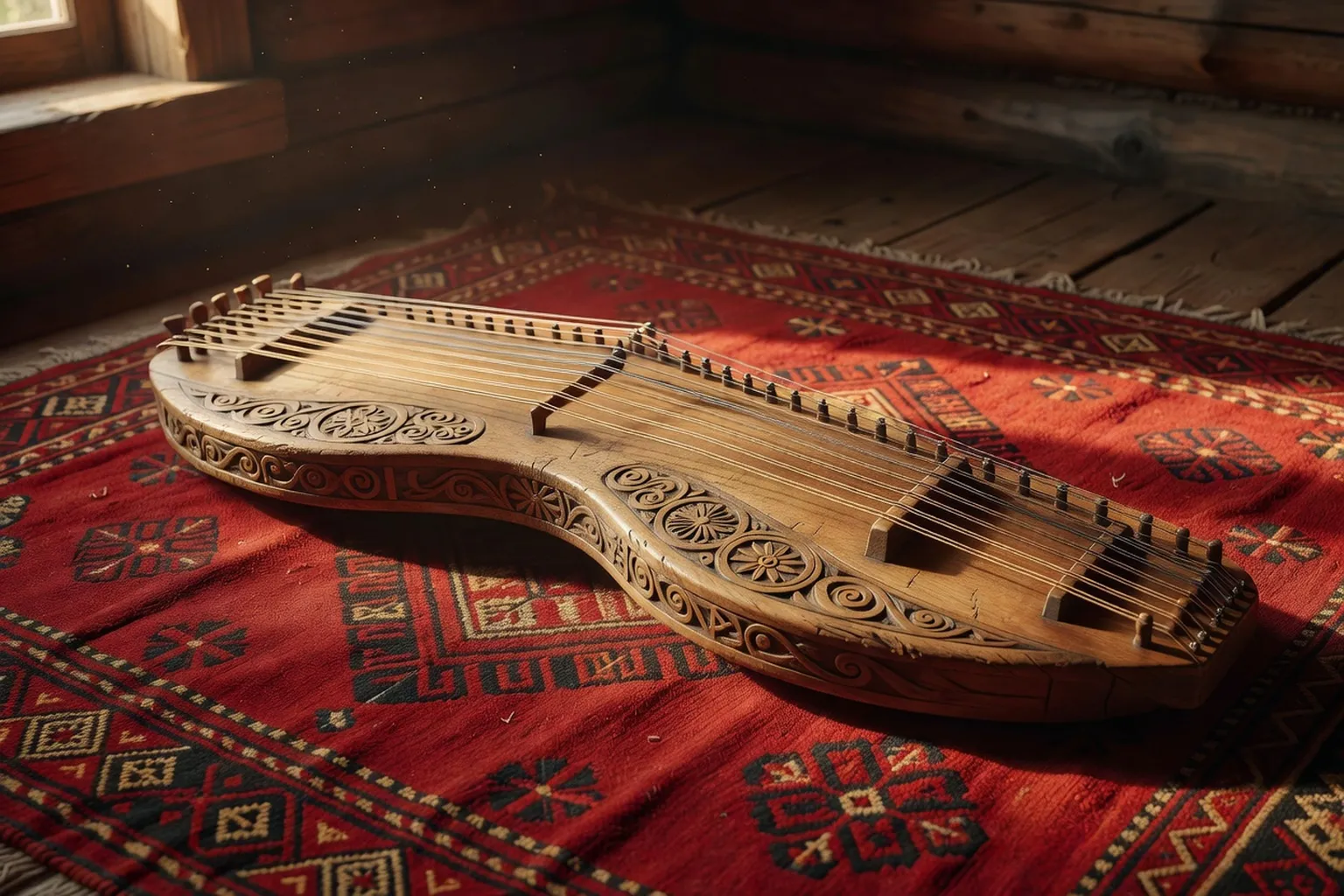 Gusli, instrument de cour byzantine déchristianisé en Russie
